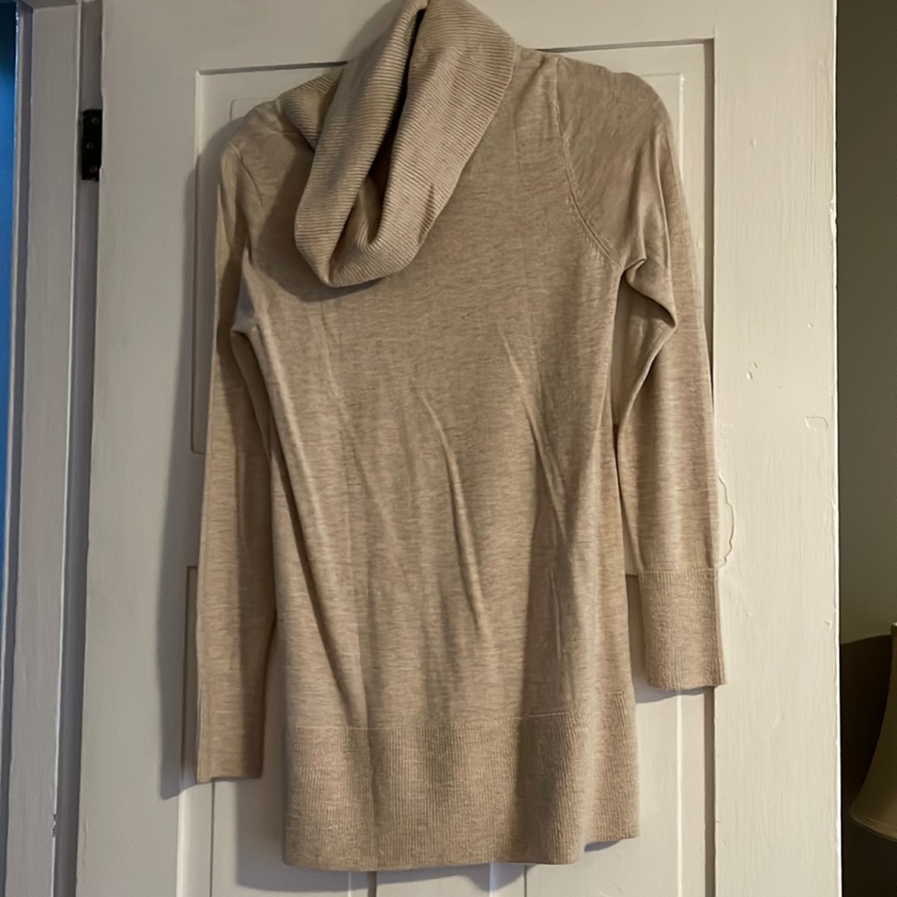 Loft cream cowl tunic sweater